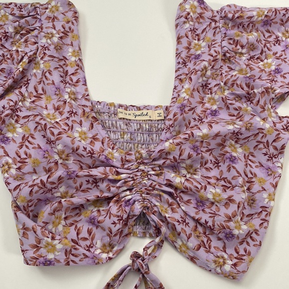 Live to be Spoiled 2 Pc crop top / short set, size XS /S. EUC condition - Picture 9 of 10